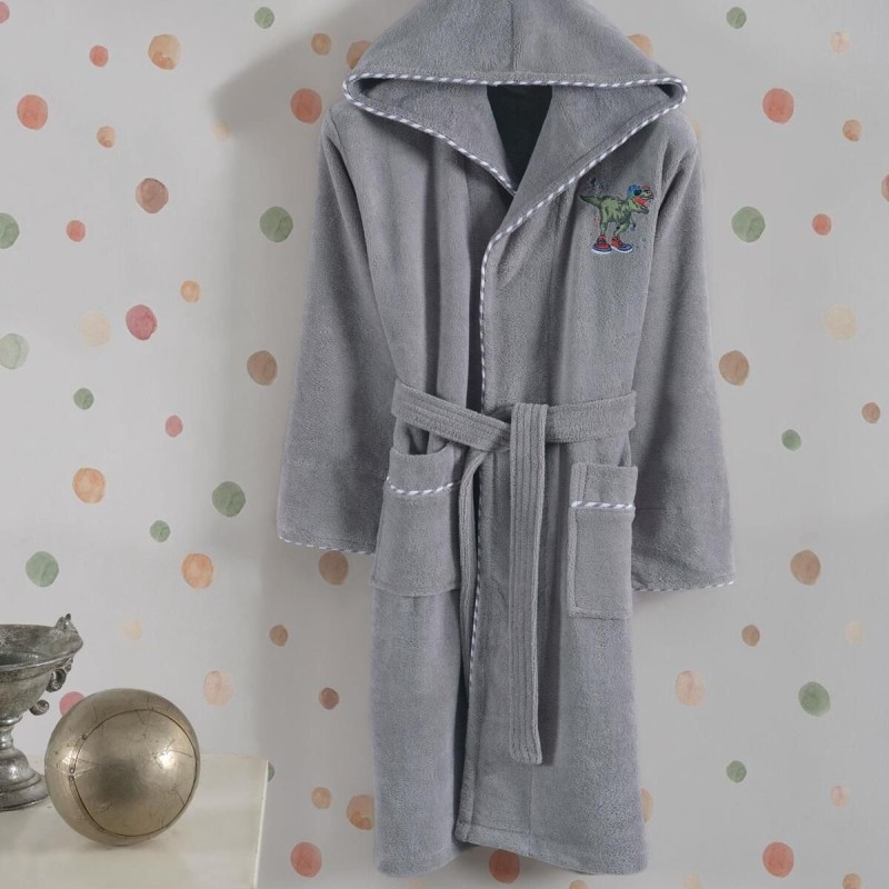 Varol Bambu Nakışlı Garson Boy Bornoz - Dino