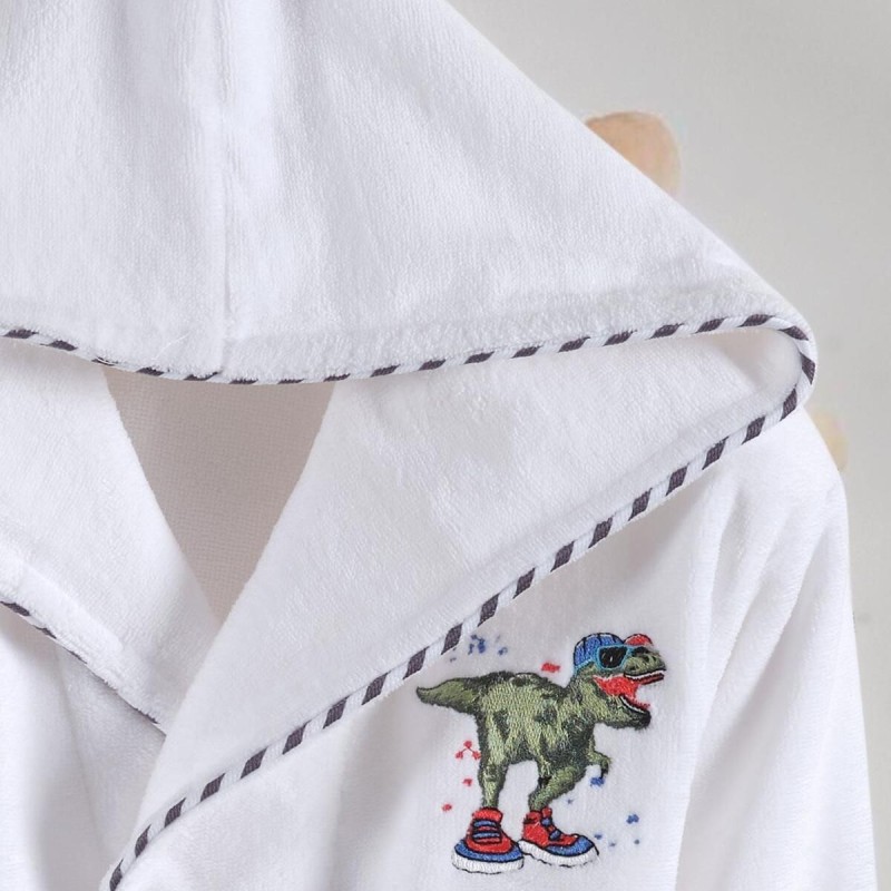 Varol Bambu Nakışlı Garson Boy Bornoz - Dino