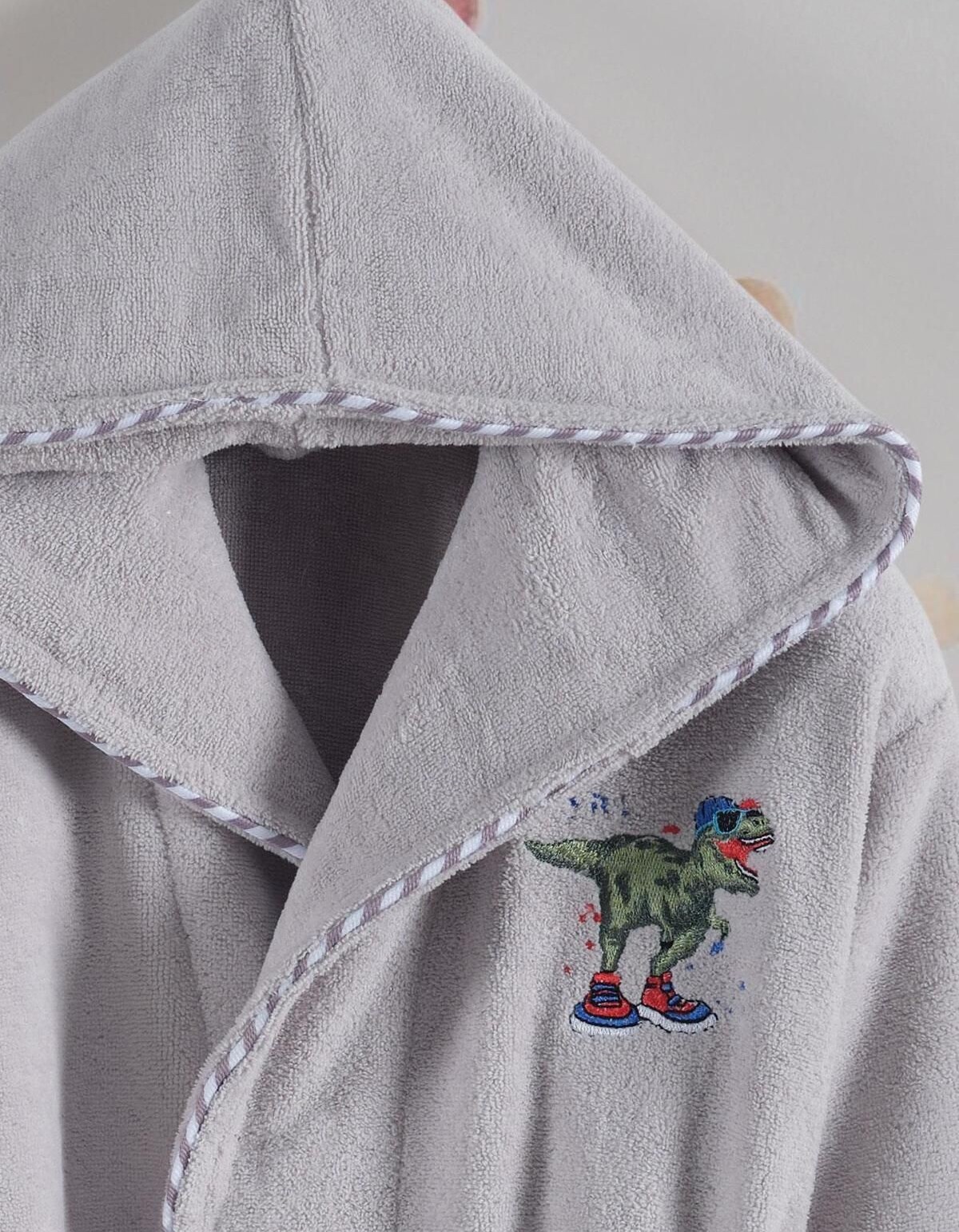 Varol Bambu Nakışlı Garson Boy Bornoz - Dino