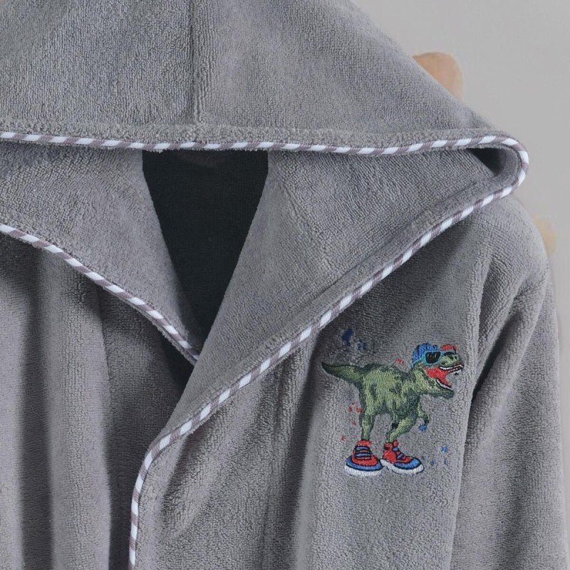 Varol Bambu Nakışlı Garson Boy Bornoz - Dino