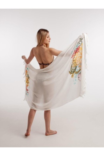 Varol Baskılı Bambu Peştemal Plaj Havlusu Varol Baskılı Bambu Peştemal Plaj Havlusu