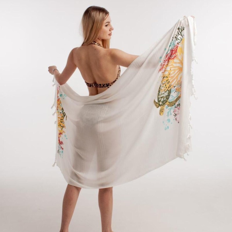 Varol Baskılı Bambu Peştemal Plaj Havlusu