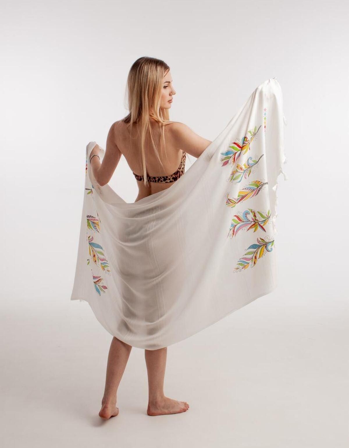 Varol Baskılı Bambu Peştemal Plaj Havlusu Varol Baskılı Bambu Peştemal Plaj Havlusu