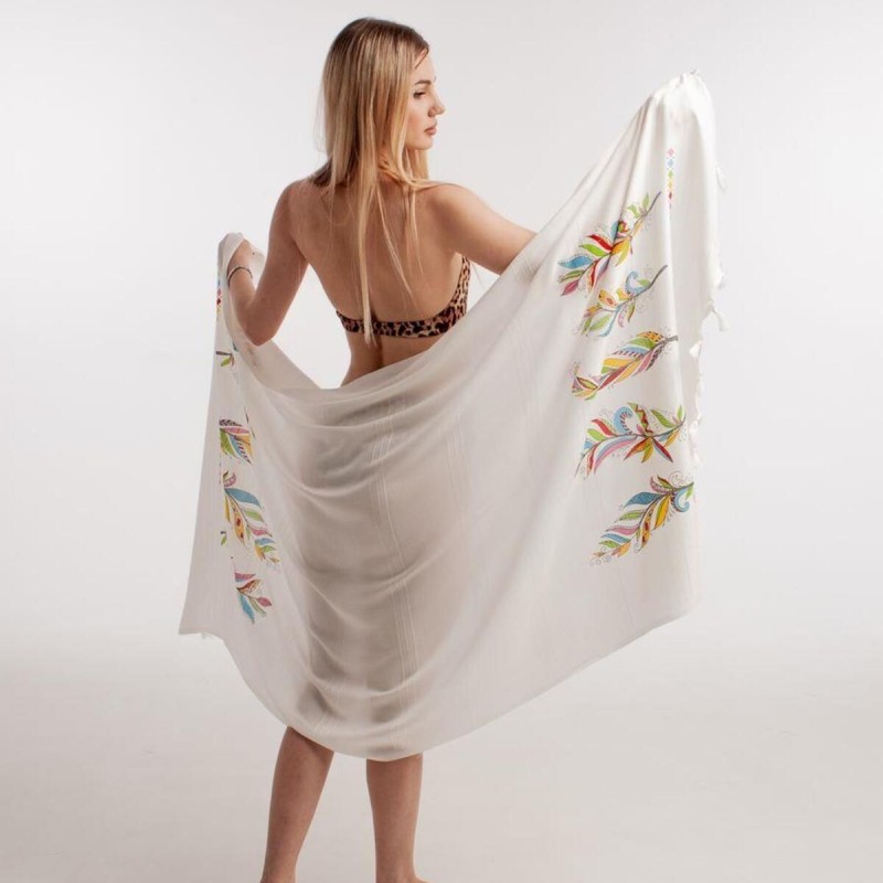 Varol Baskılı Bambu Peştemal Plaj Havlusu