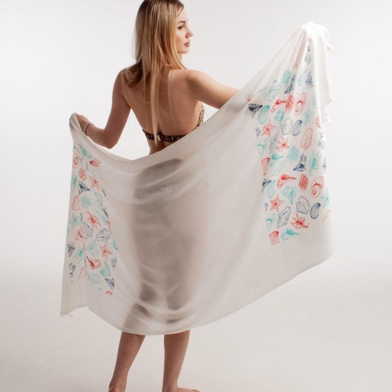 Varol Baskılı Bambu Peştemal Plaj Havlusu