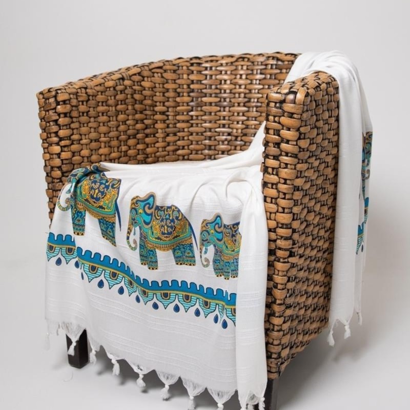 Varol Baskılı Bambu Peştemal Plaj Havlusu