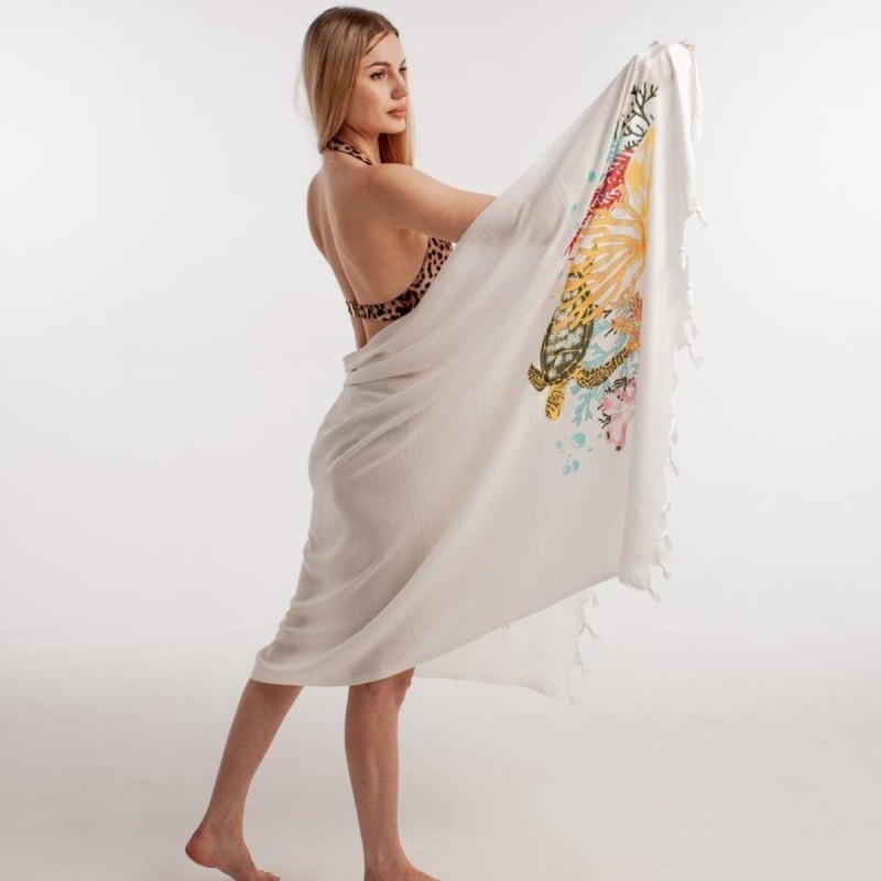 Varol Baskılı Bambu Peştemal Plaj Havlusu