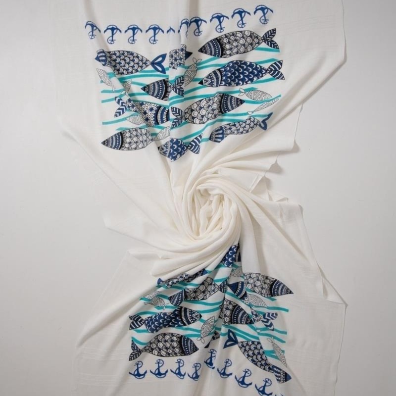 Varol Baskılı Bambu Peştemal Plaj Havlusu