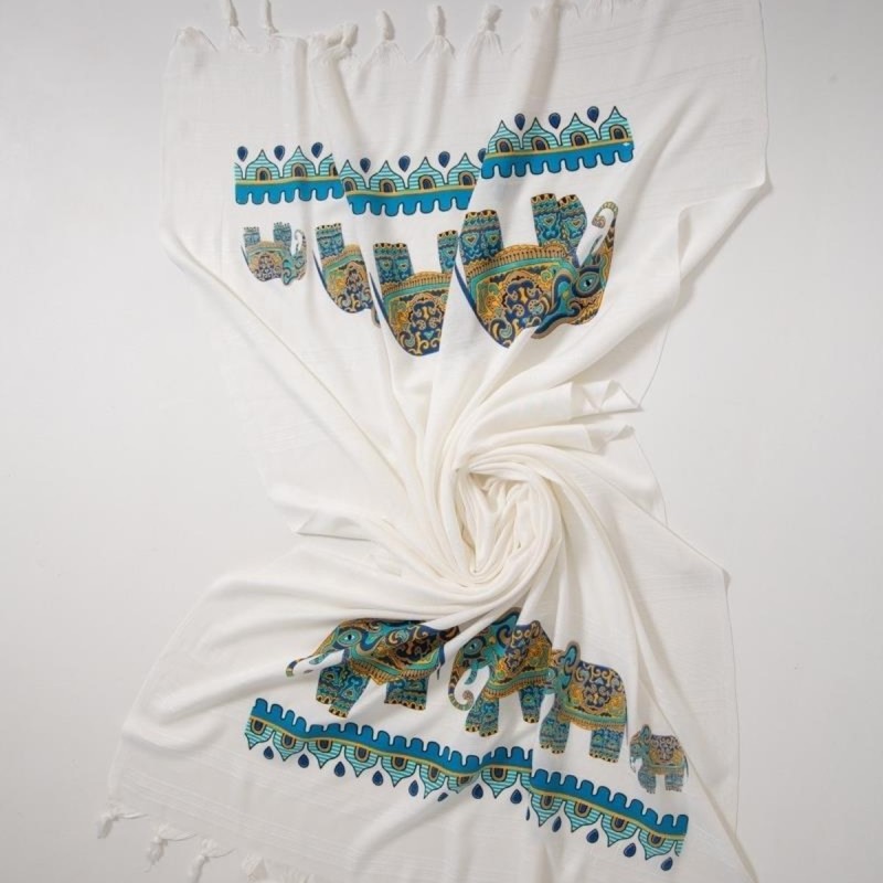 Varol Baskılı Bambu Peştemal Plaj Havlusu