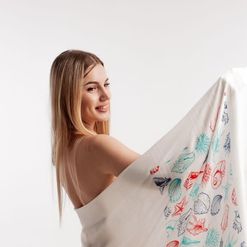 Varol Baskılı Bambu Peştemal Plaj Havlusu