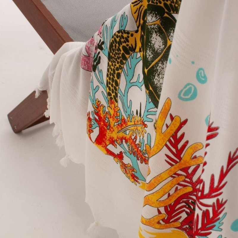 Varol Baskılı Bambu Peştemal Plaj Havlusu