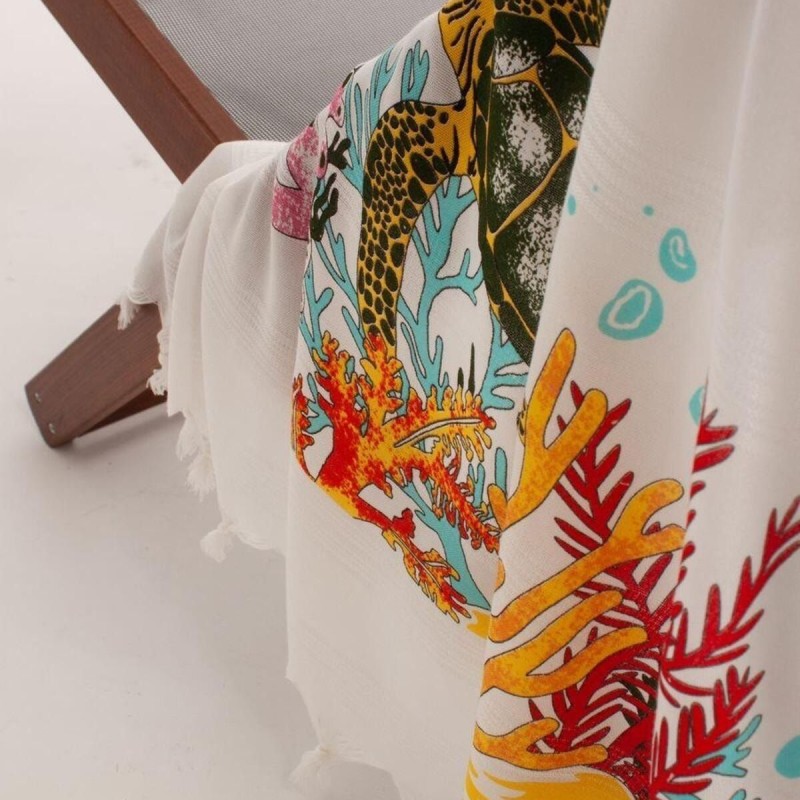 Varol Baskılı Bambu Peştemal Plaj Havlusu