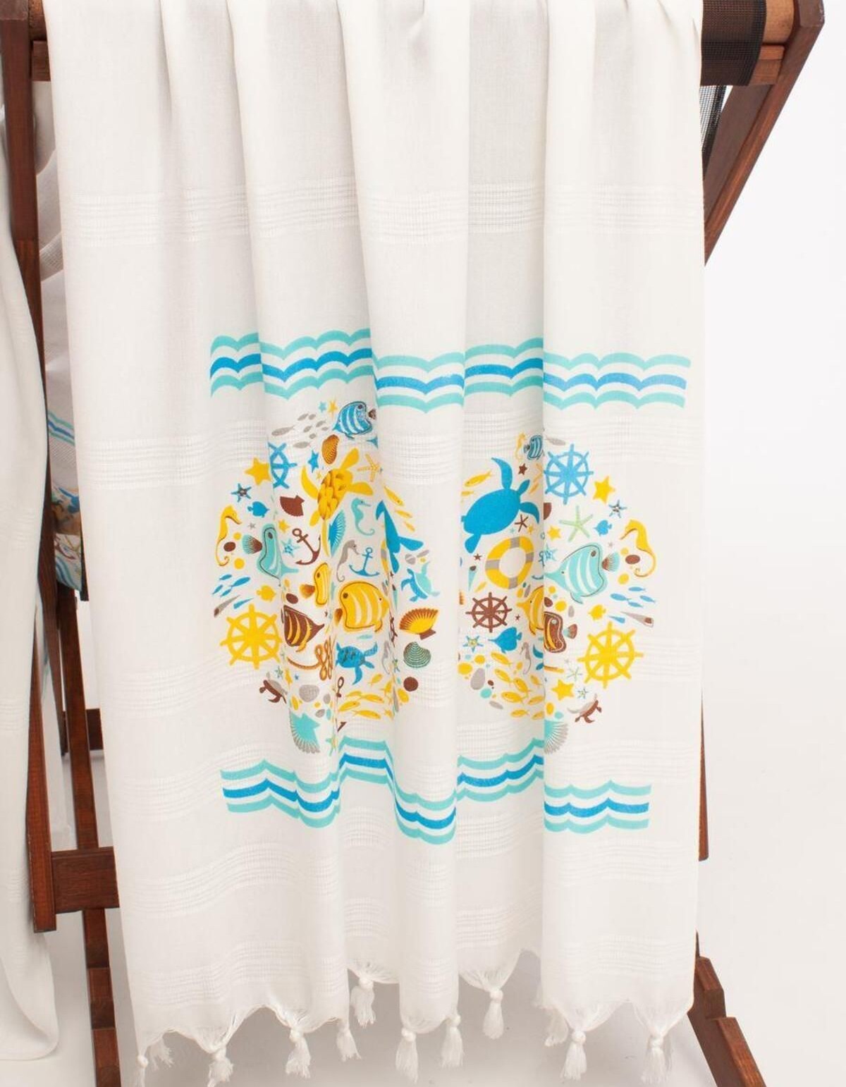 Varol Baskılı Bambu Peştemal Plaj Havlusu Varol Baskılı Bambu Peştemal Plaj Havlusu