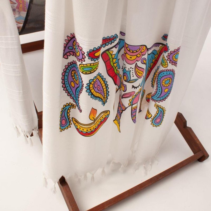 Varol Baskılı Bambu Peştemal Plaj Havlusu