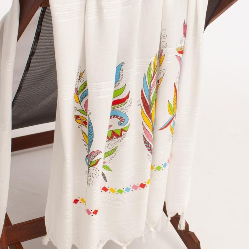 Varol Baskılı Bambu Peştemal Plaj Havlusu