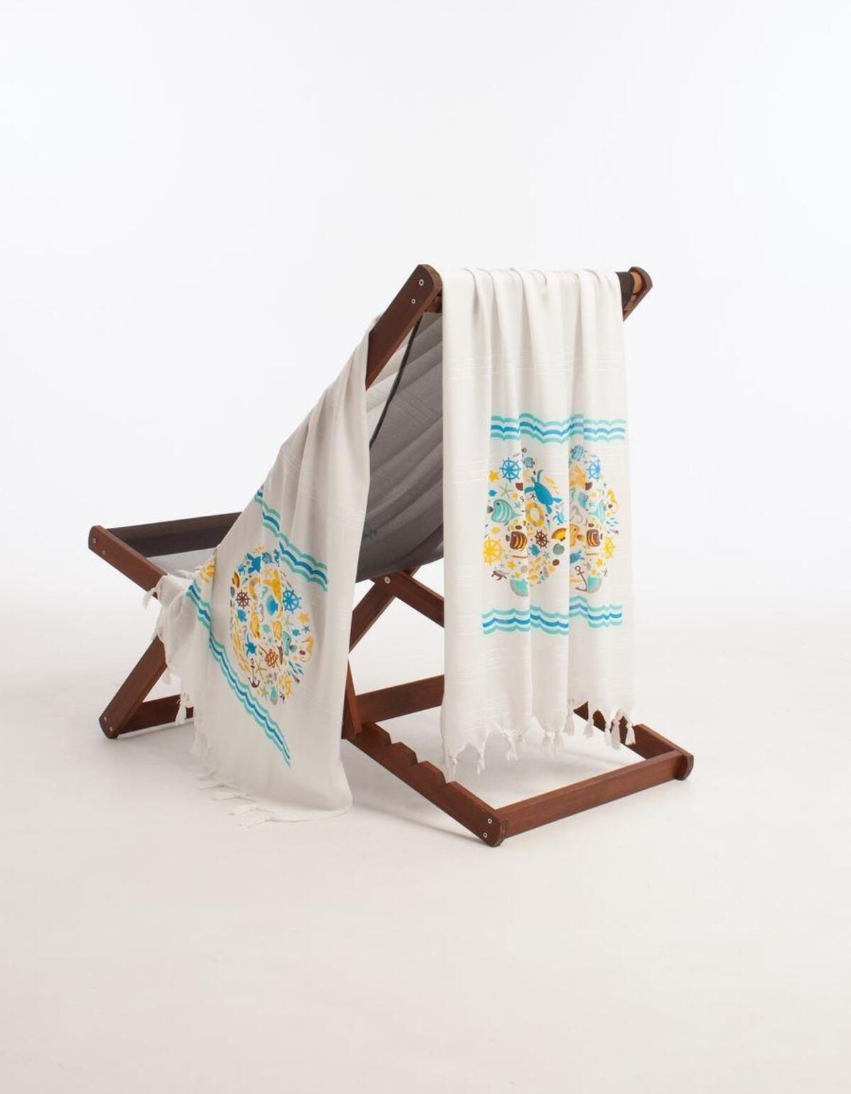 Varol Baskılı Bambu Peştemal Plaj Havlusu Varol Baskılı Bambu Peştemal Plaj Havlusu