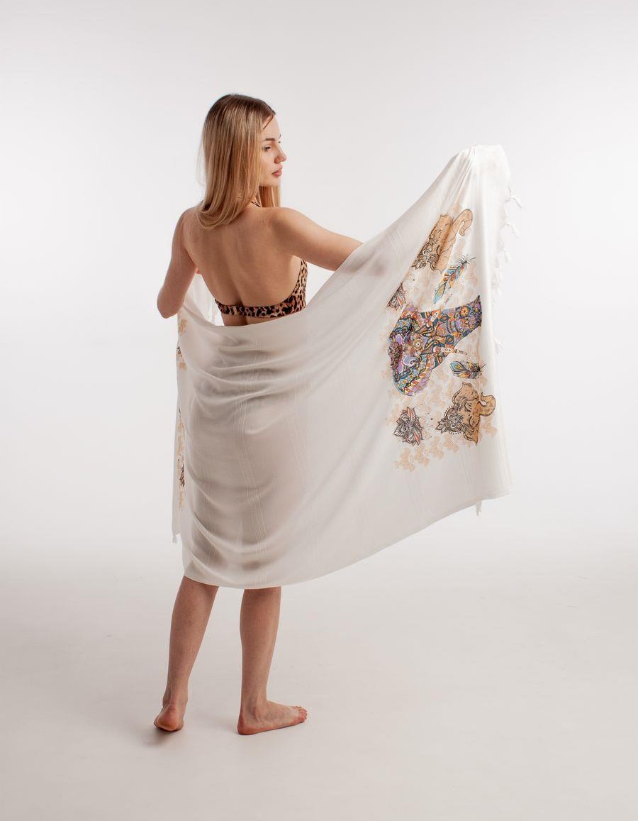 Varol Baskılı Bambu Peştemal Plaj Havlusu Varol Baskılı Bambu Peştemal Plaj Havlusu