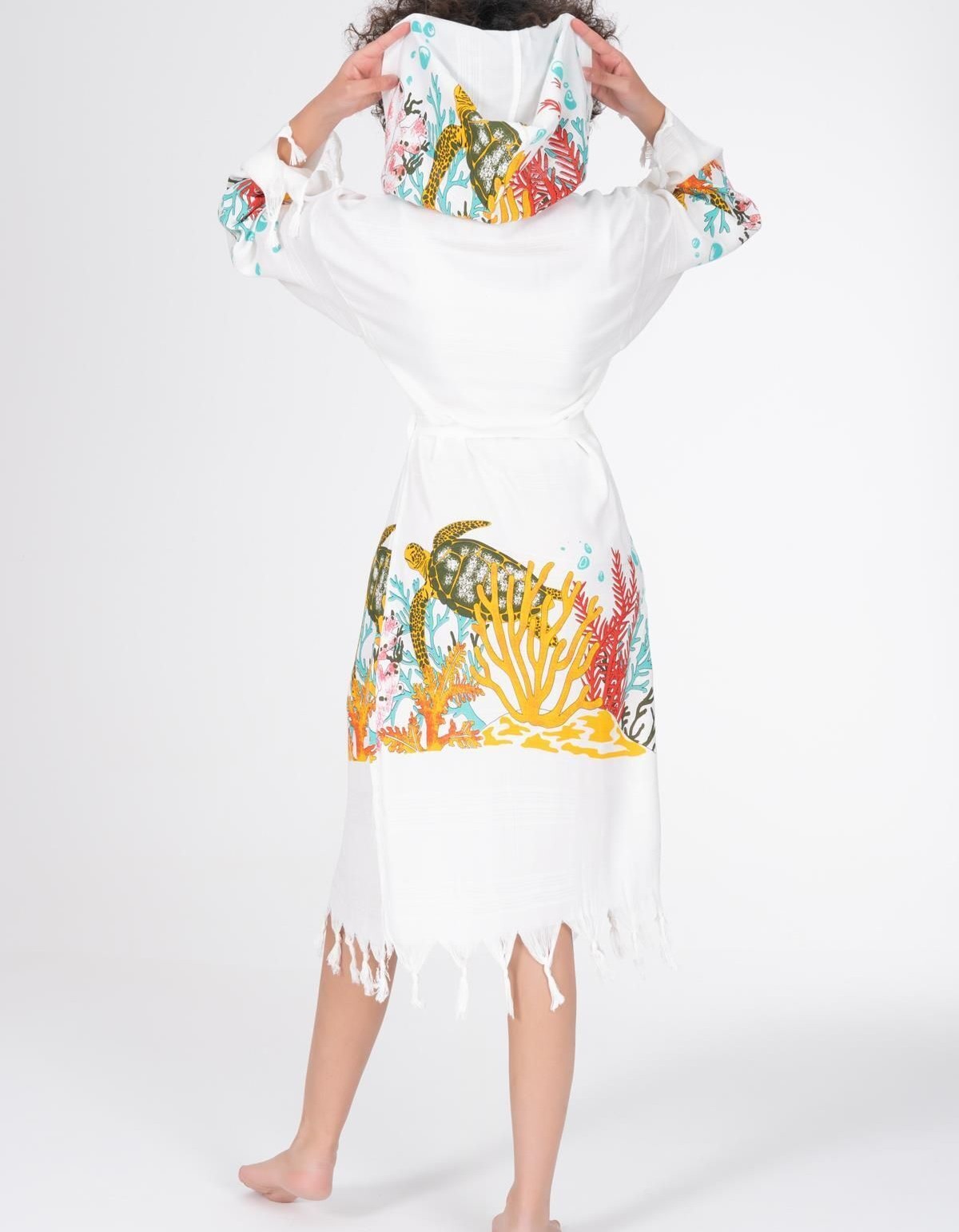 Varol Baskılı Bambu Peştemal Sabahlık Bornoz