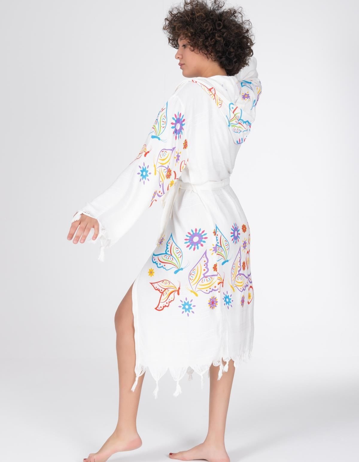 Varol Baskılı Bambu Peştemal Sabahlık Bornoz