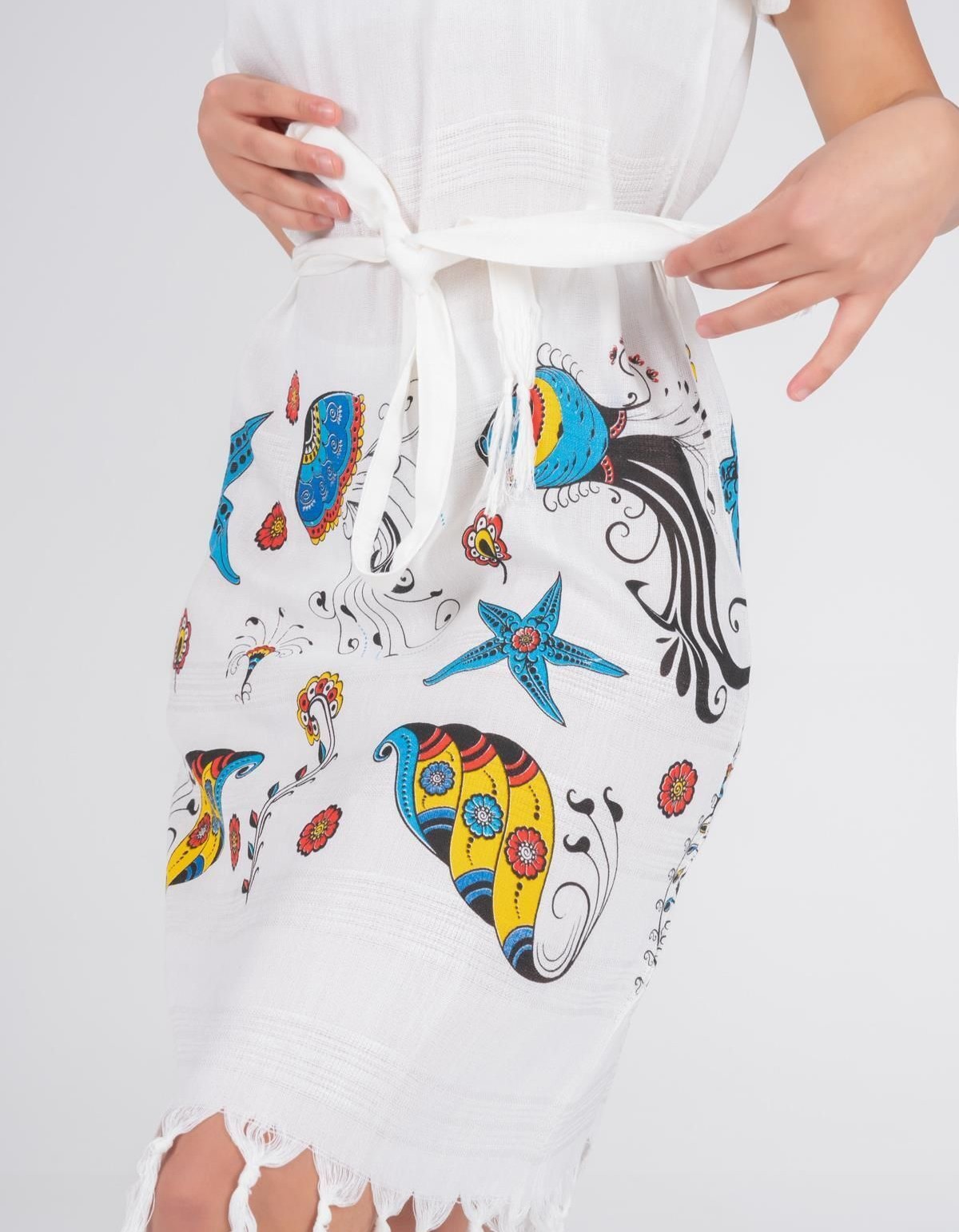 Varol Baskılı Bambu Plaj Elbisesi Varol Baskılı Bambu Plaj Elbisesi