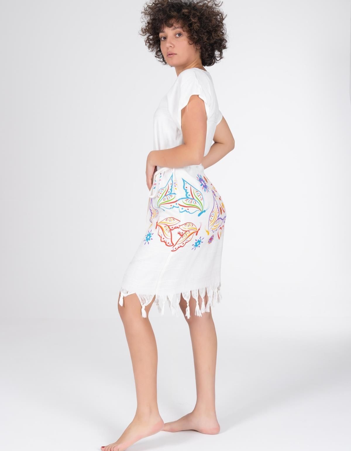 Varol Baskılı Bambu Plaj Elbisesi Varol Baskılı Bambu Plaj Elbisesi