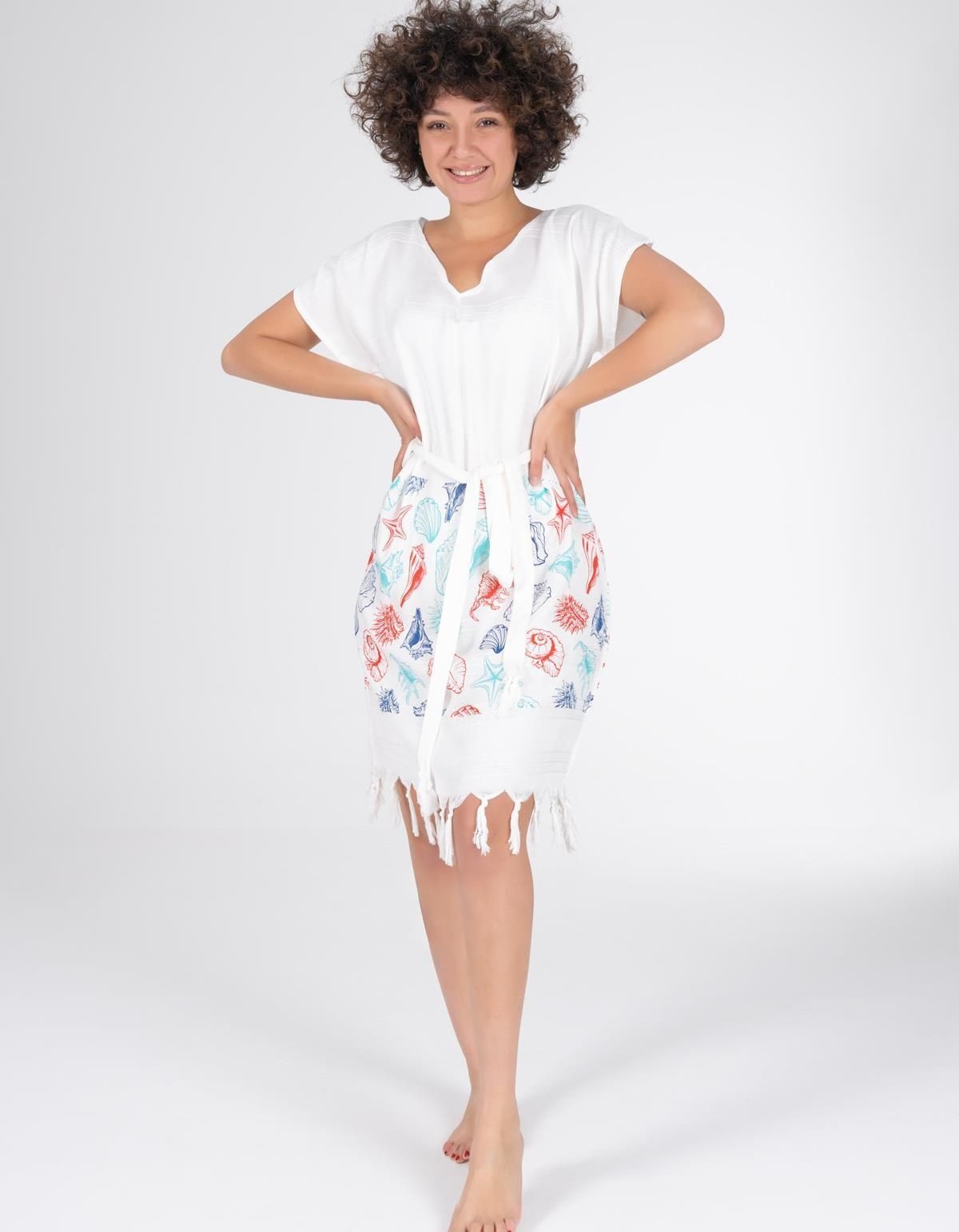 Varol Baskılı Bambu Plaj Elbisesi Varol Baskılı Bambu Plaj Elbisesi