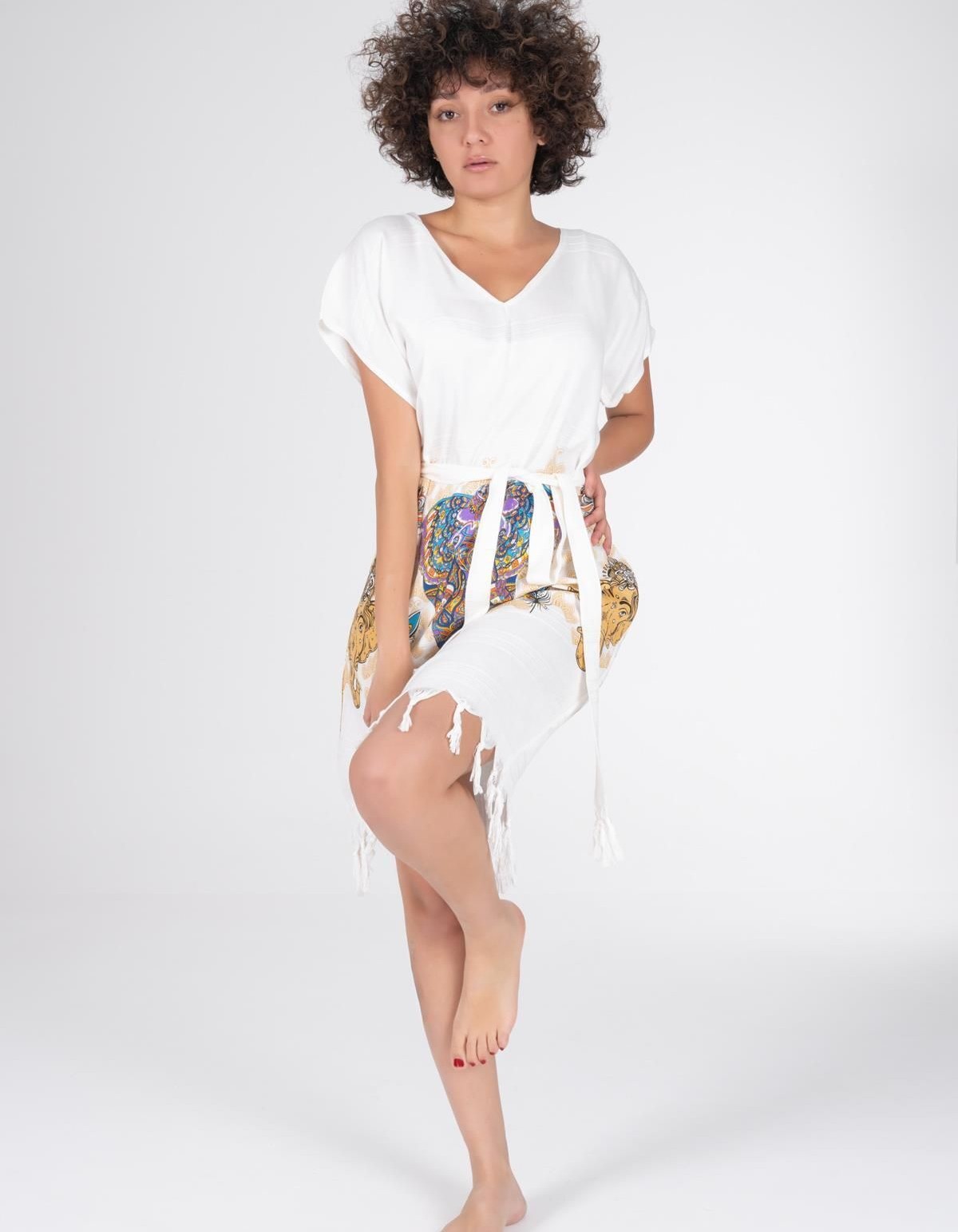 Varol Baskılı Bambu Plaj Elbisesi Varol Baskılı Bambu Plaj Elbisesi