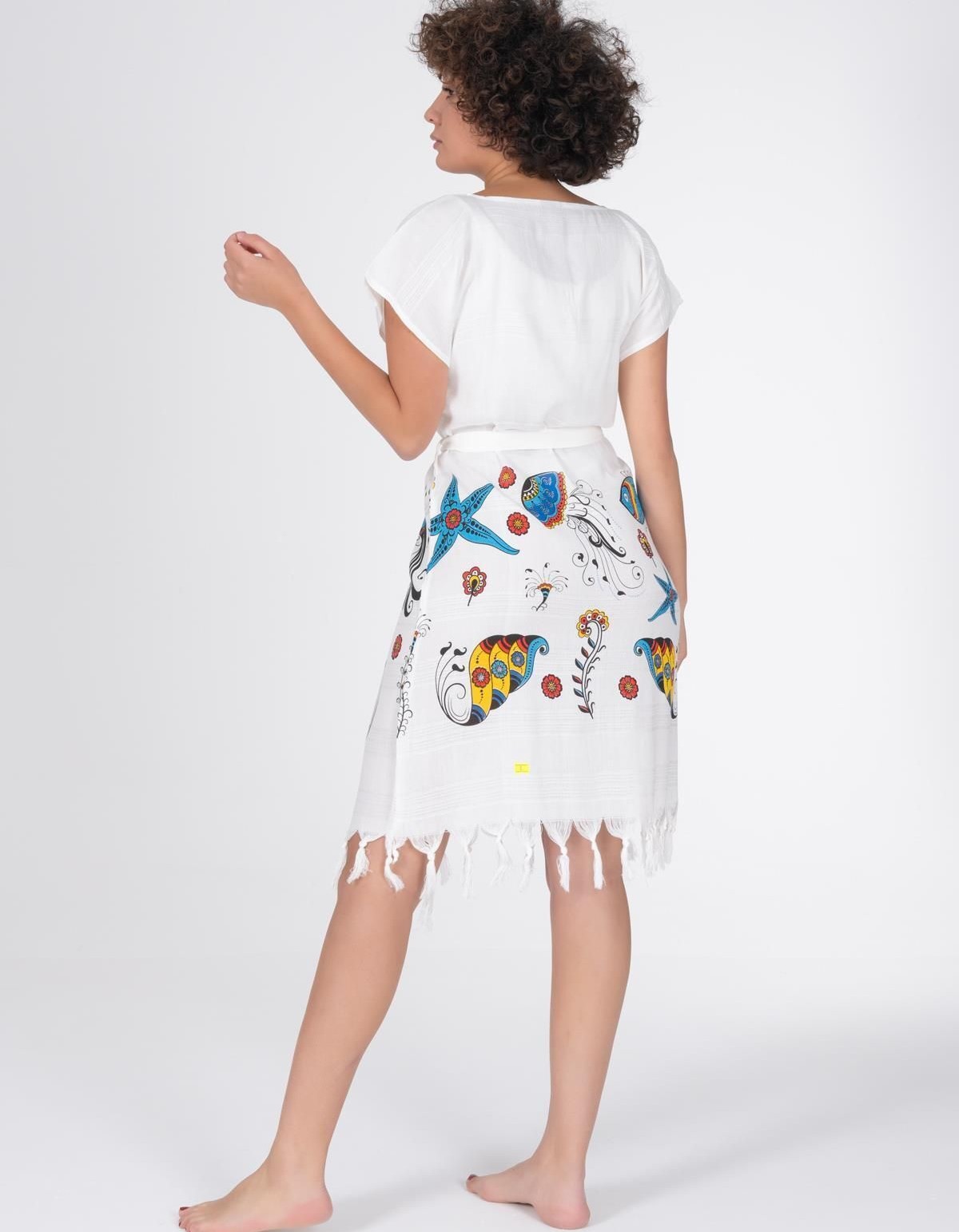 Varol Baskılı Bambu Plaj Elbisesi Varol Baskılı Bambu Plaj Elbisesi