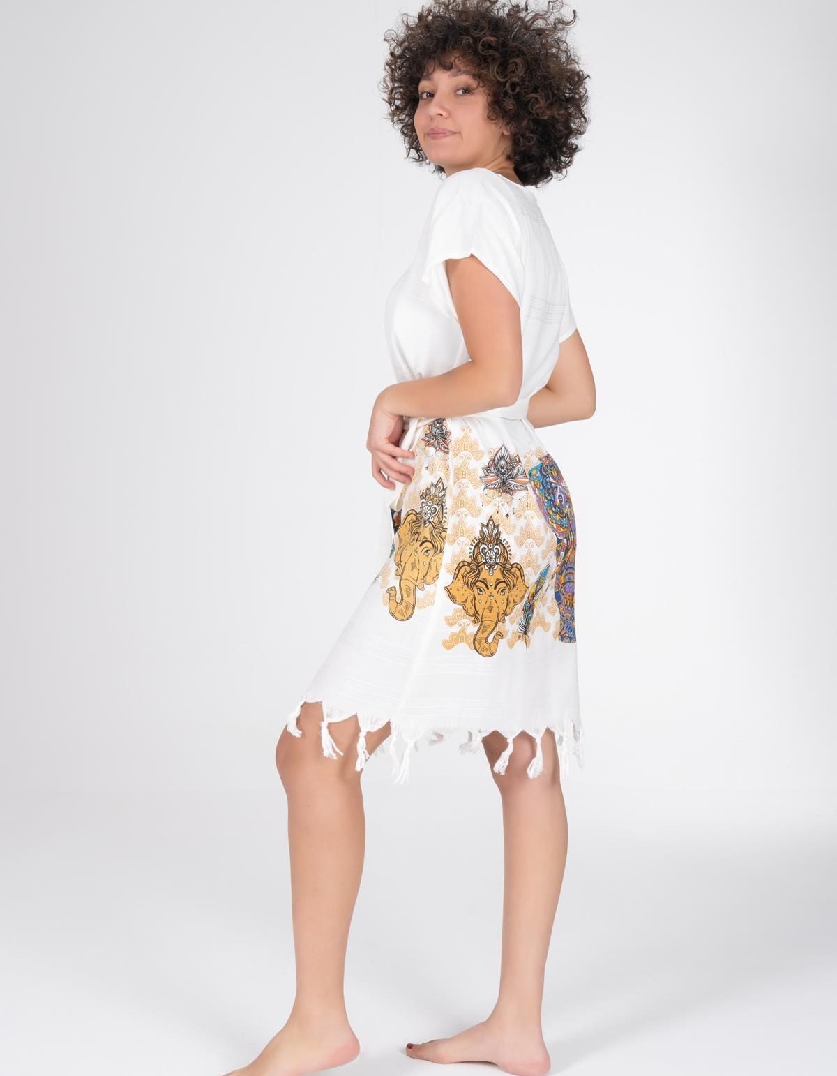 Varol Baskılı Bambu Plaj Elbisesi Varol Baskılı Bambu Plaj Elbisesi