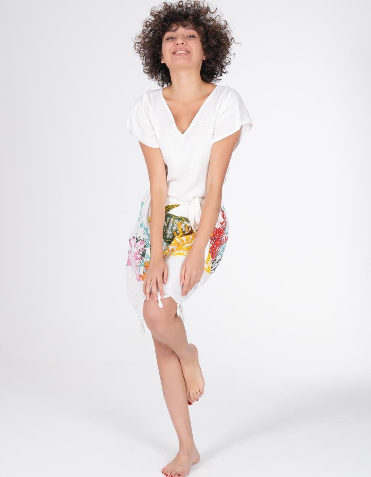 Varol Baskılı Bambu Plaj Elbisesi Varol Baskılı Bambu Plaj Elbisesi