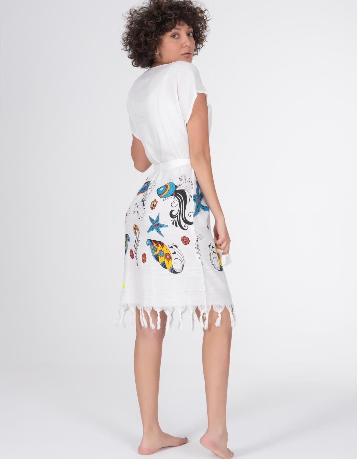 Varol Baskılı Bambu Plaj Elbisesi Varol Baskılı Bambu Plaj Elbisesi