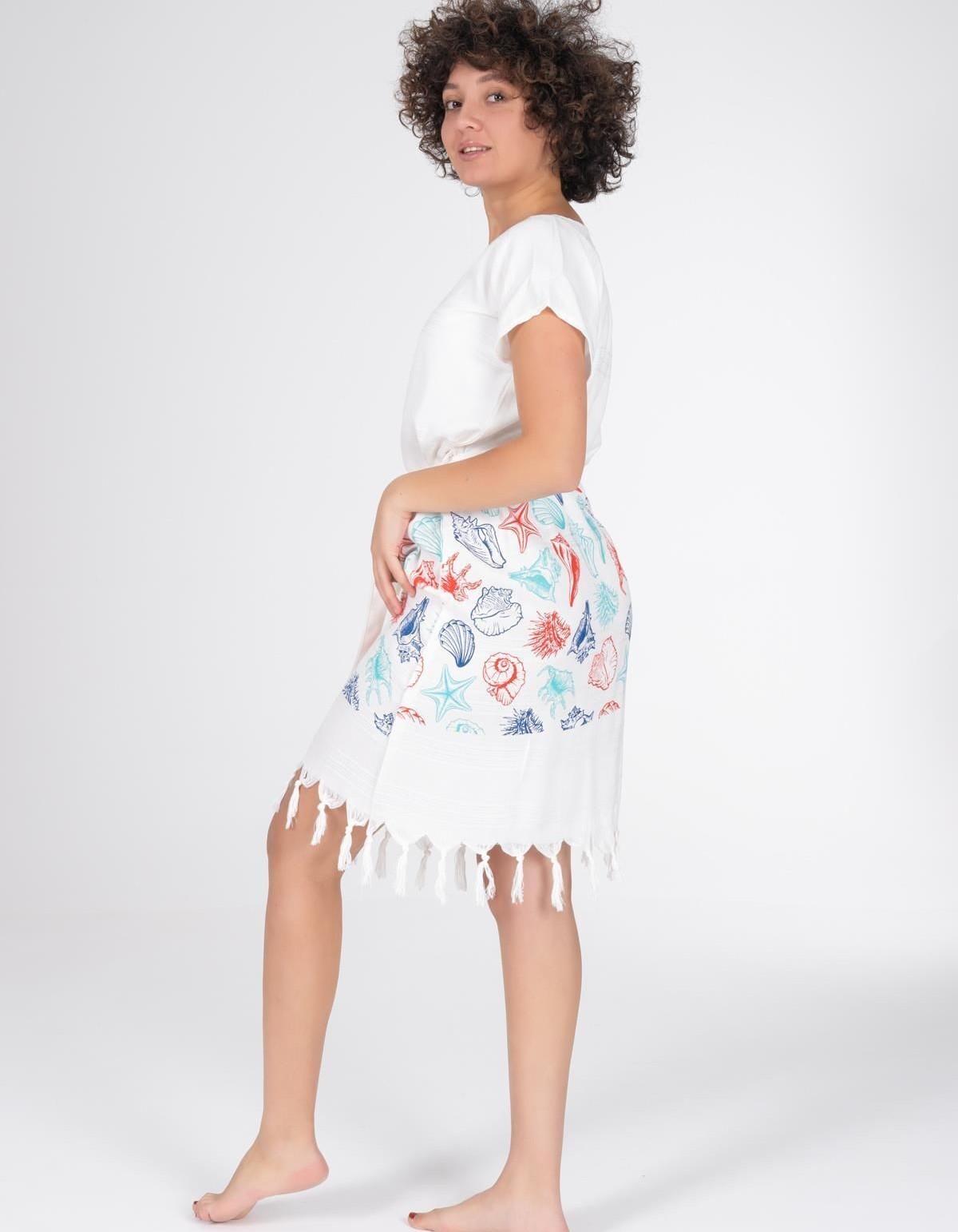 Varol Baskılı Bambu Plaj Elbisesi Varol Baskılı Bambu Plaj Elbisesi