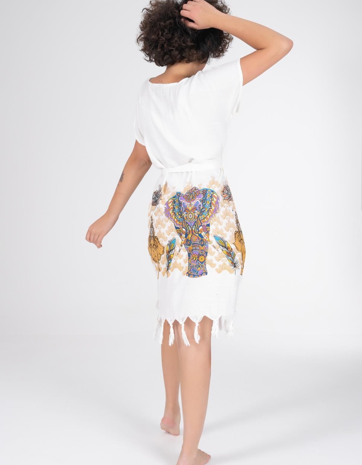 Varol Baskılı Bambu Plaj Elbisesi Varol Baskılı Bambu Plaj Elbisesi