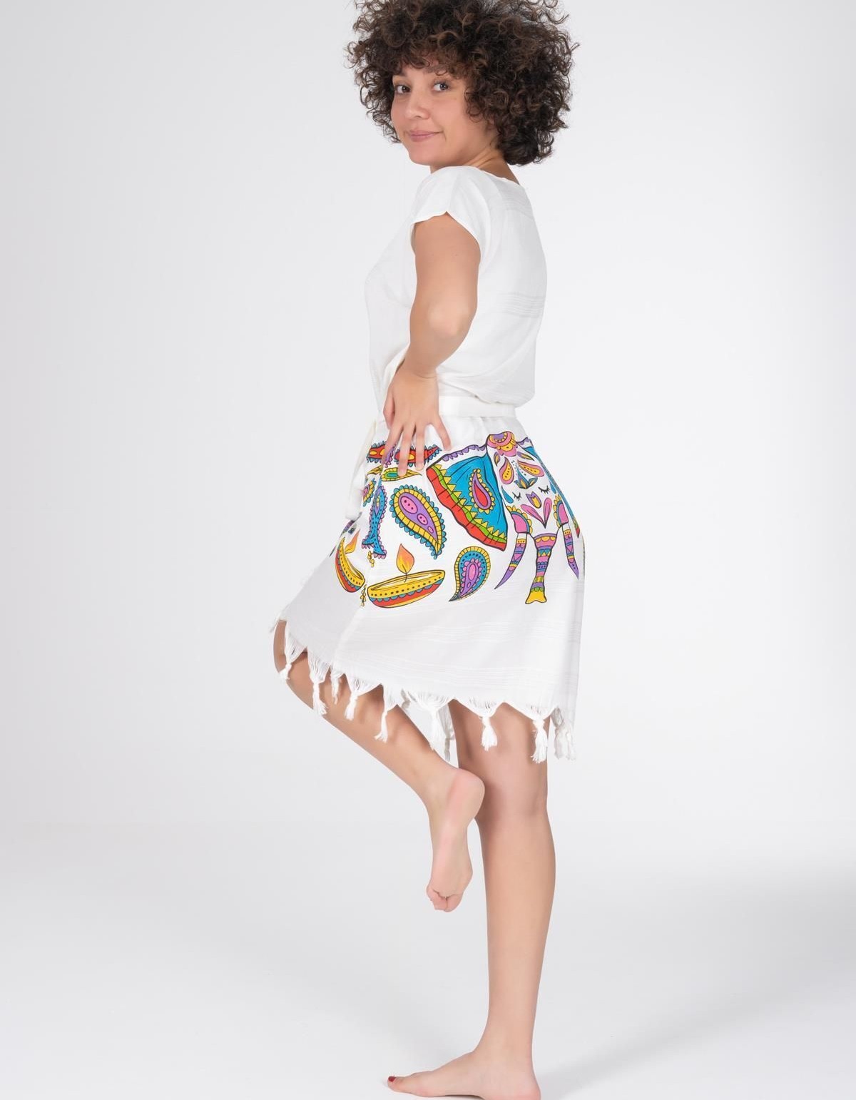 Varol Baskılı Bambu Plaj Elbisesi Varol Baskılı Bambu Plaj Elbisesi