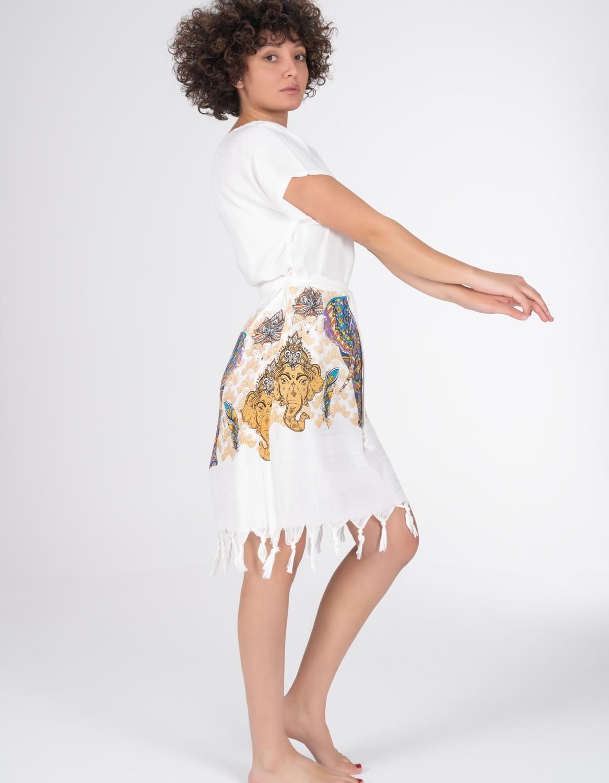 Varol Baskılı Bambu Plaj Elbisesi Varol Baskılı Bambu Plaj Elbisesi