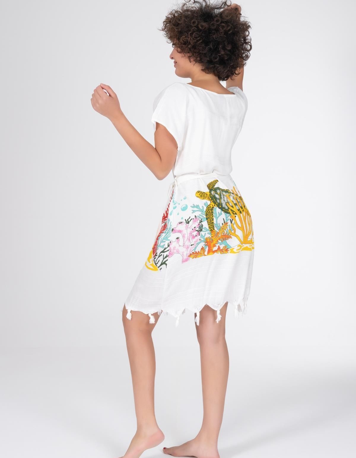 Varol Baskılı Bambu Plaj Elbisesi Varol Baskılı Bambu Plaj Elbisesi