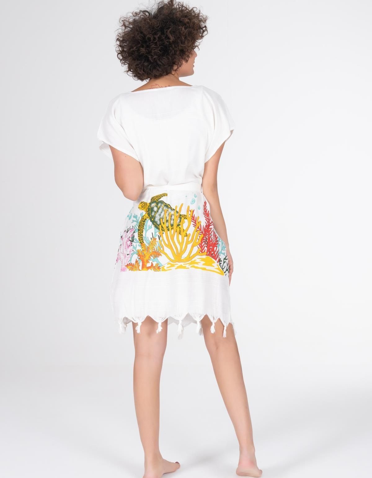 Varol Baskılı Bambu Plaj Elbisesi Varol Baskılı Bambu Plaj Elbisesi