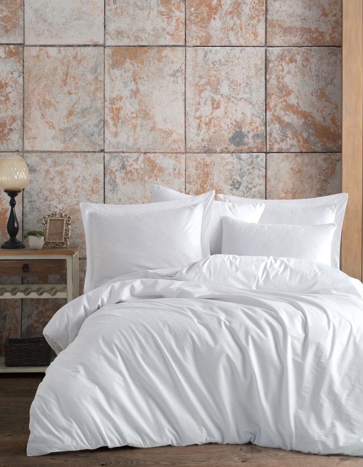 Varol Battal Boy (King Size) Nevresim Takımı 63 Tel - Beyaz