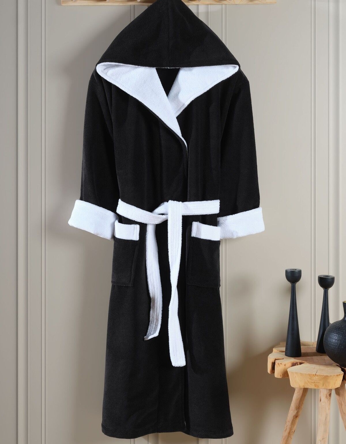 Varol Biyeli Kapşonlu Bambu Bornoz