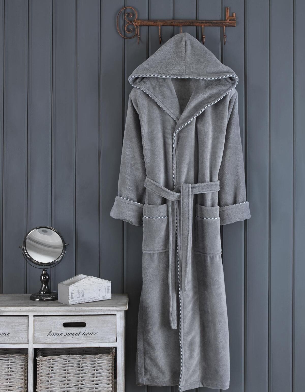 Varol Biyeli Kapşonlu Bambu Bornoz