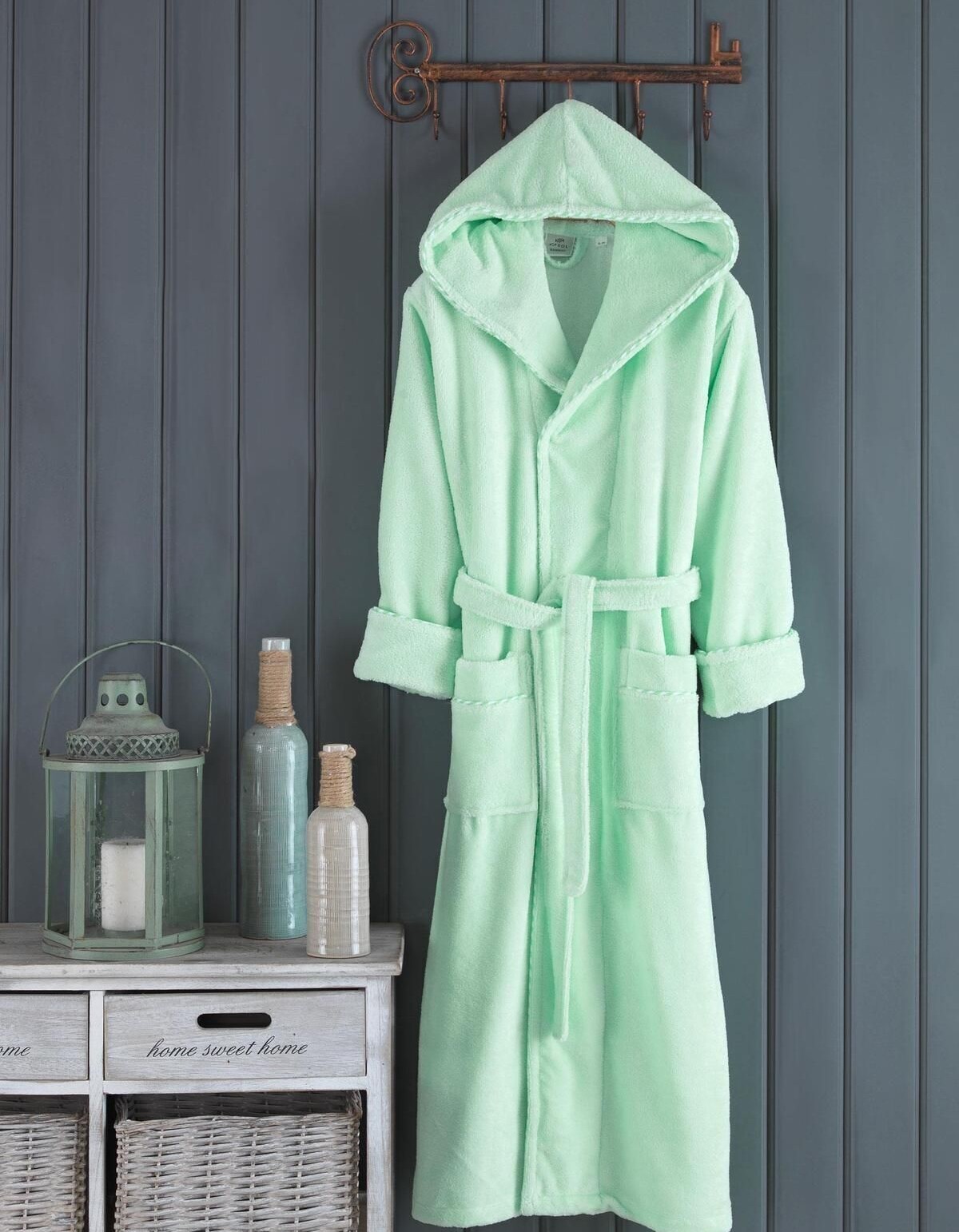 Varol Biyeli Kapşonlu Bambu Bornoz