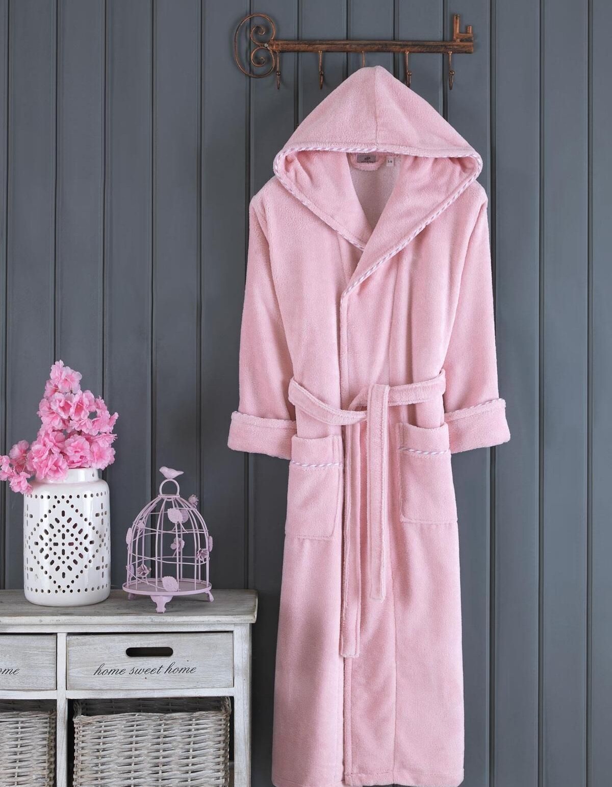 Varol Biyeli Kapşonlu Bambu Bornoz