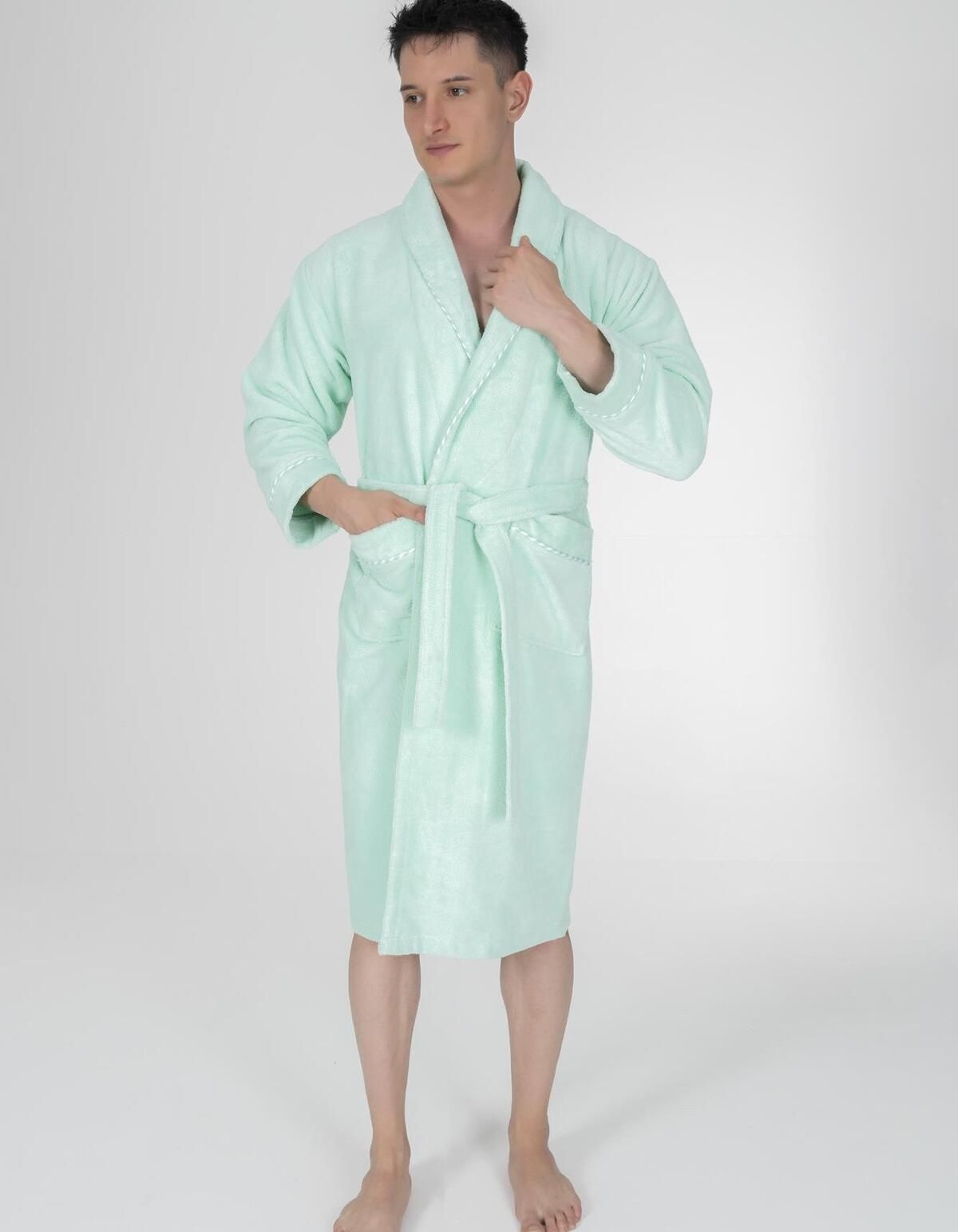 Varol Biyeli Şal Yaka Bambu Bornoz