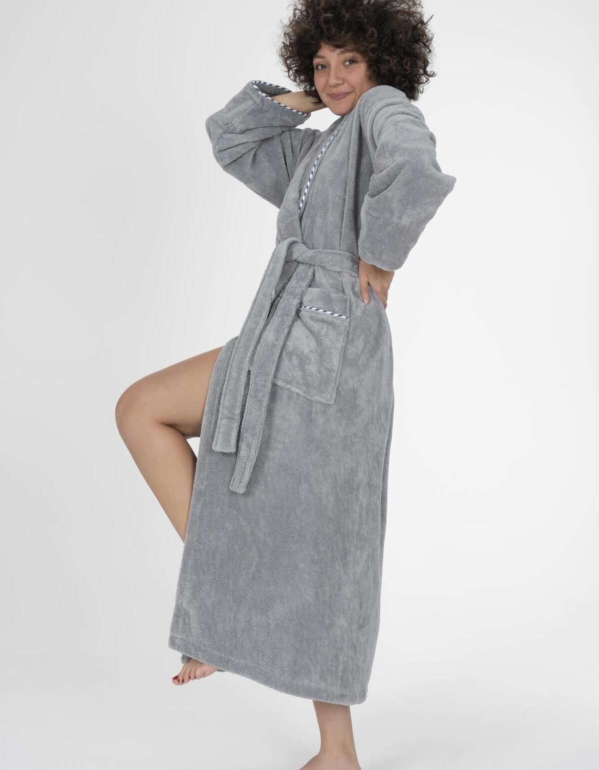 Varol Biyeli Şal Yaka Bambu Bornoz