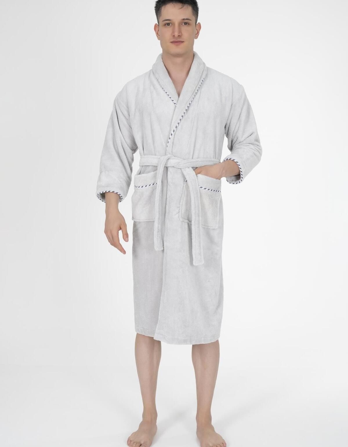 Varol Biyeli Şal Yaka Bambu Bornoz