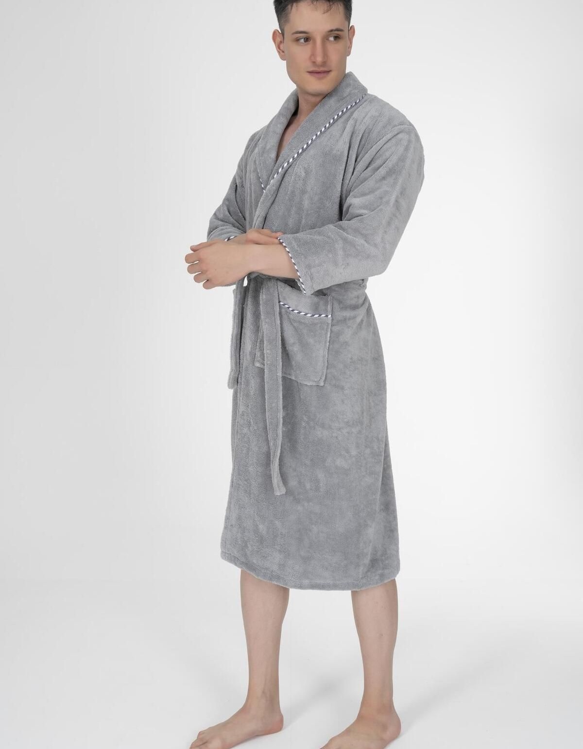 Varol Biyeli Şal Yaka Bambu Bornoz