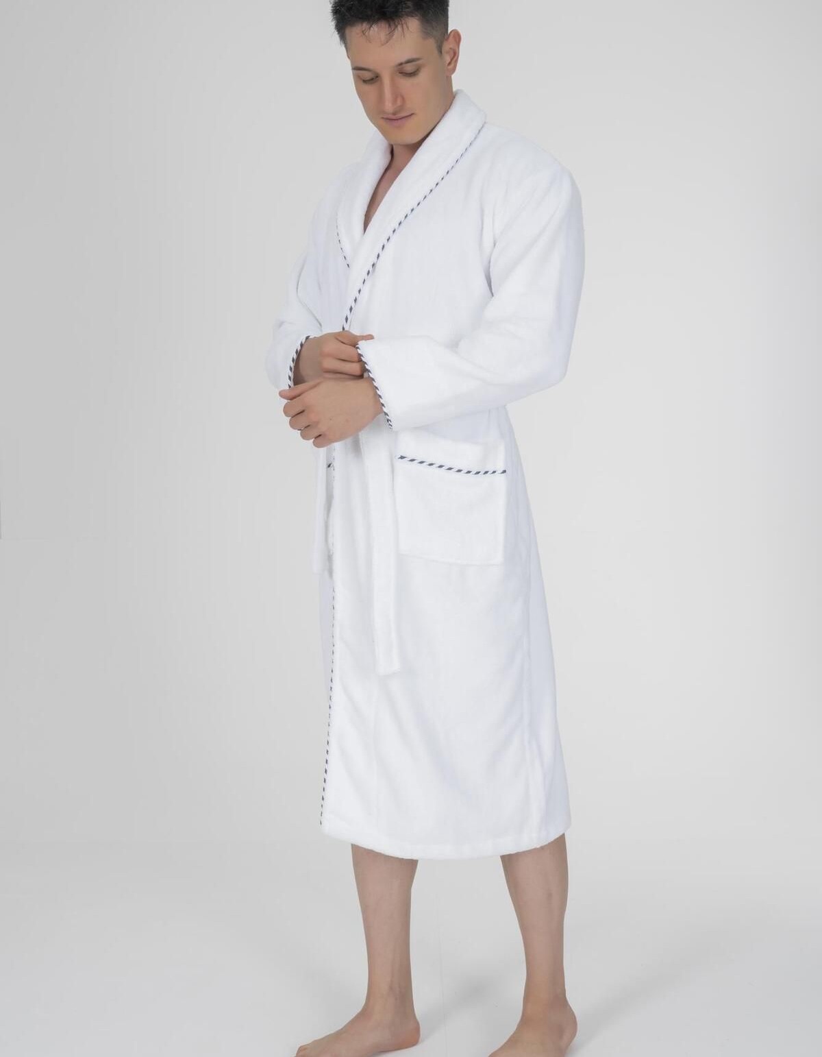 Varol Biyeli Şal Yaka Bambu Bornoz