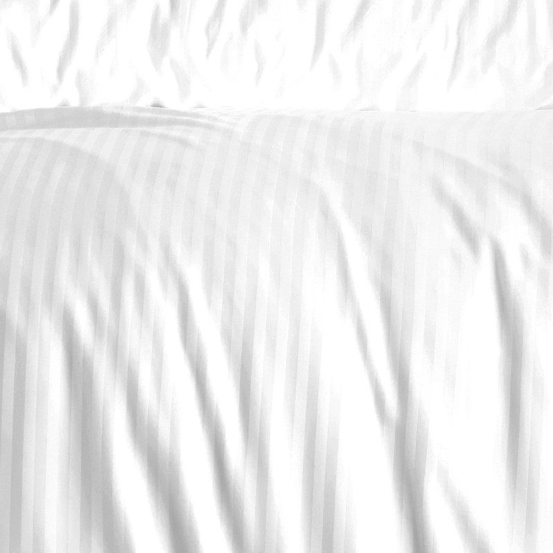 Varol Çift Kişilik Saten Çizgili Nevresim Takımı – Lastikli Çarşaf, Parlak ve Yumuşak Kumaş