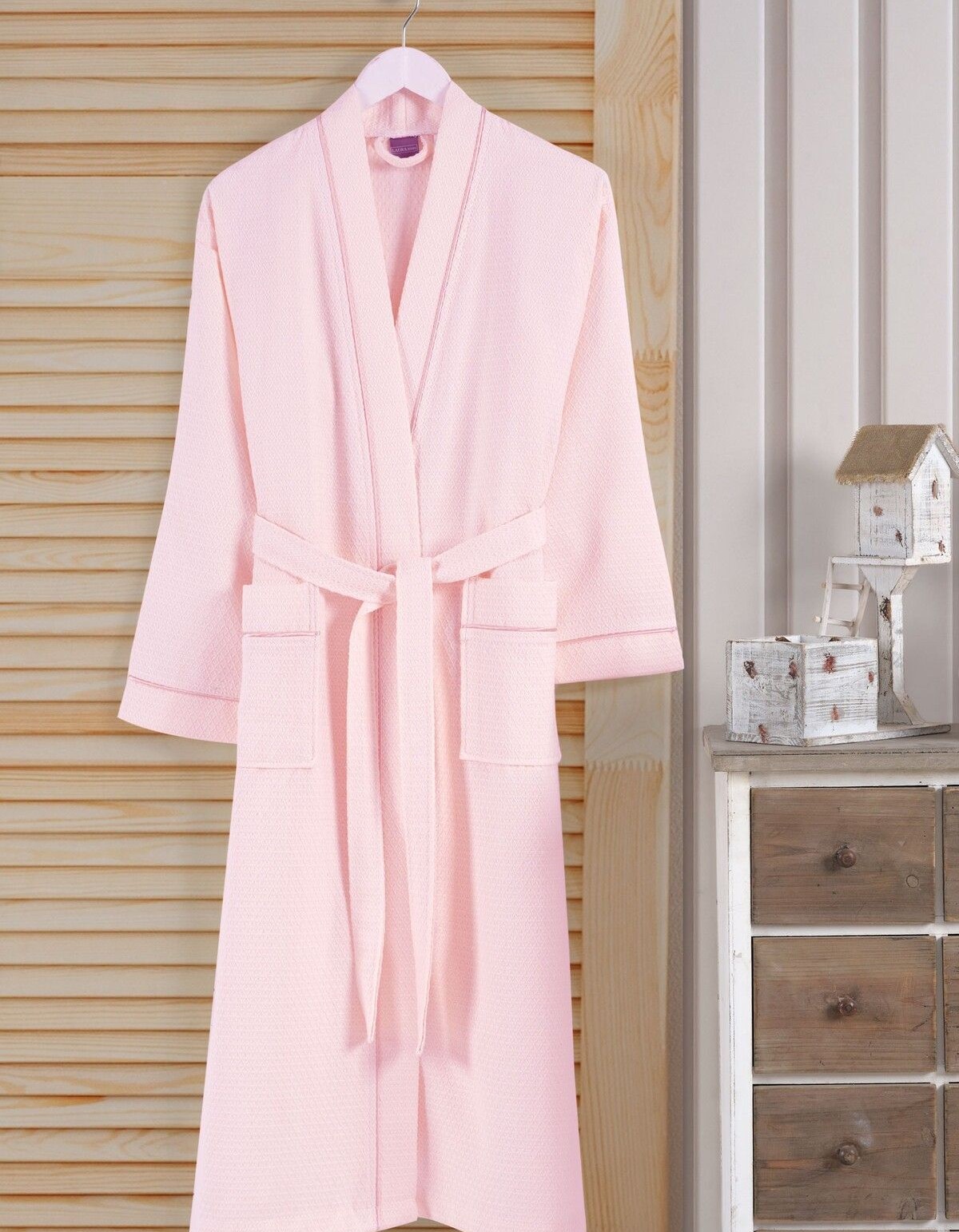 Varol Dama Serisi Kimono Yaka Pike Bornoz Sabahlık