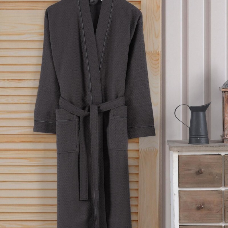 Varol Dama Serisi Kimono Yaka Pike Bornoz Sabahlık